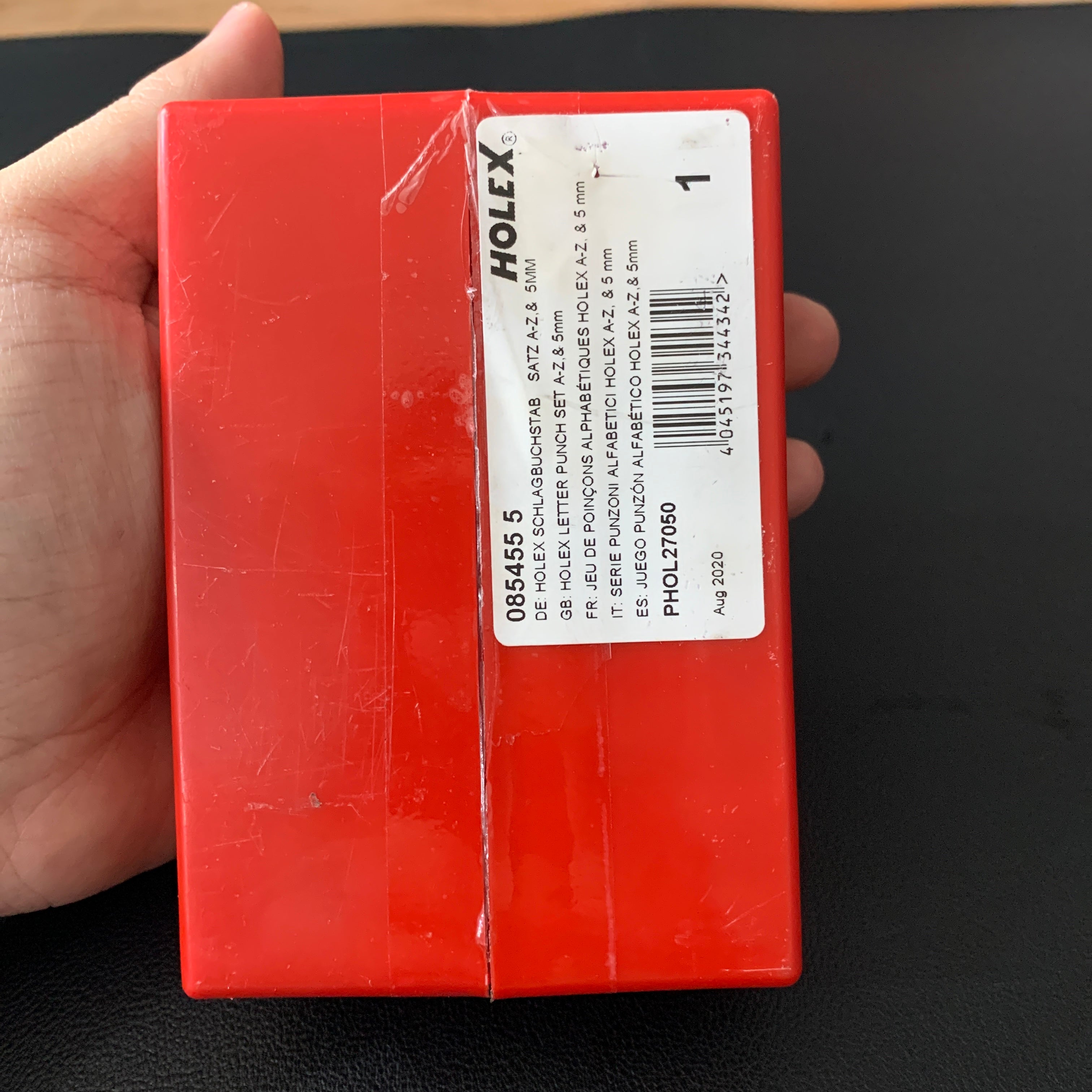 BỘ ĐÓNG CHỮ 27 CHI TIẾT HOLEX 085455 SIZE CHỮ 5MM BỘ ĐÓNG CHỮ 27 CHI TIẾT HOLEX 085455 SIZE CHỮ 5MM